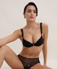 aubade-hidden-treasure-shorty-cheeky-black image 2