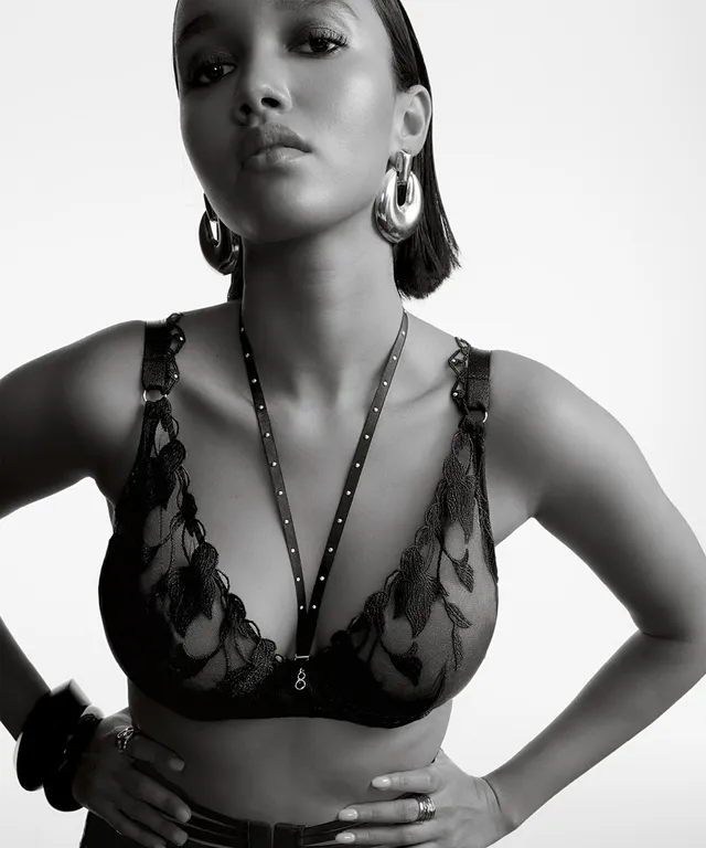 aubade-night-at-paradise-soutien-gorge-triangle-armatures-obsidian image 1