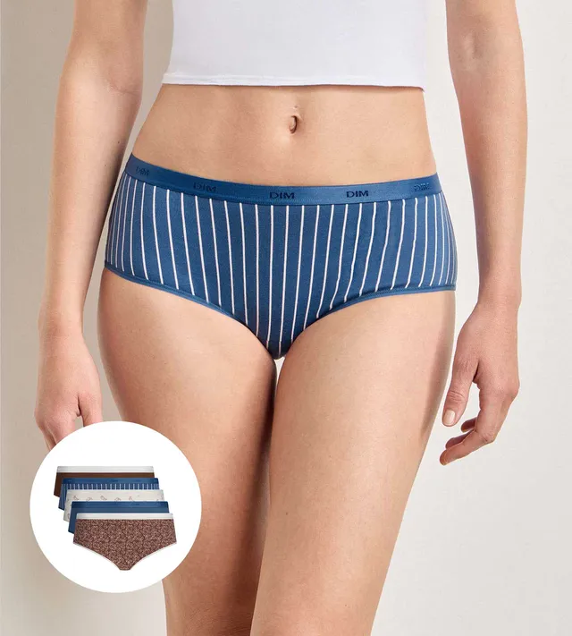 dim-les-pockets-coton-lot-de-5-shortys-d-lice-caf image 1