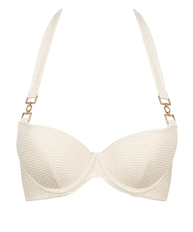 aubade-shimmering-waters-haut-de-bikini-push-up-golden-white image 1