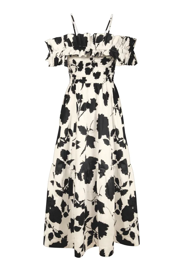 cadolle-robe-en-coton-noire-et-blanche-robe image 1