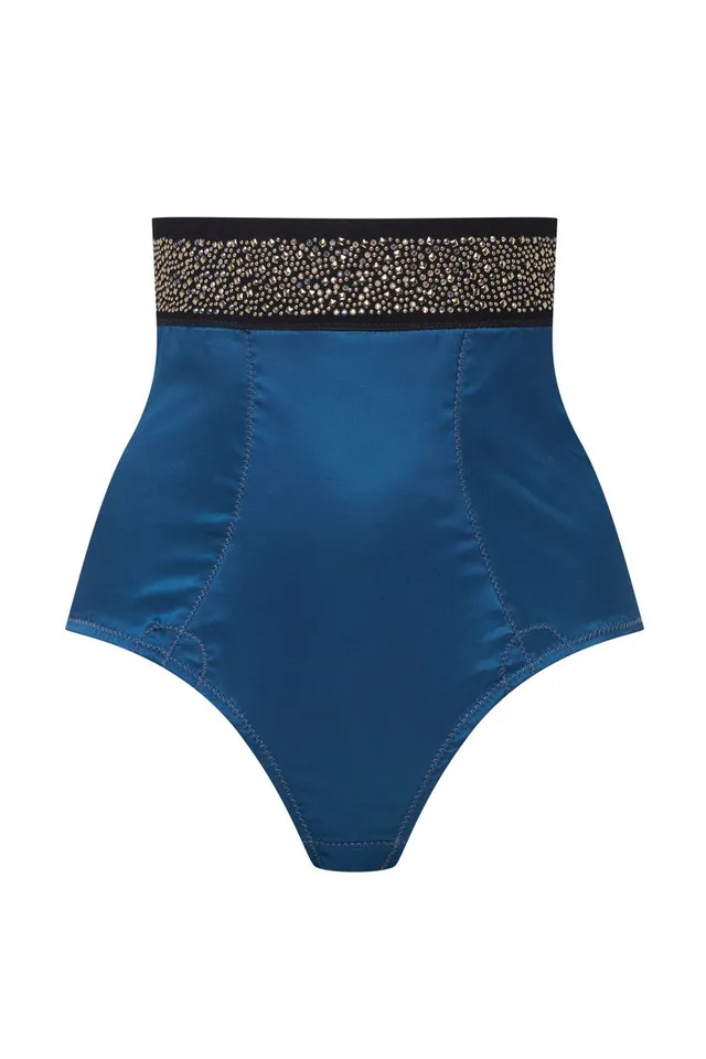 cadolle-gina-culotte-taille-haute-satin-et-strass image 1