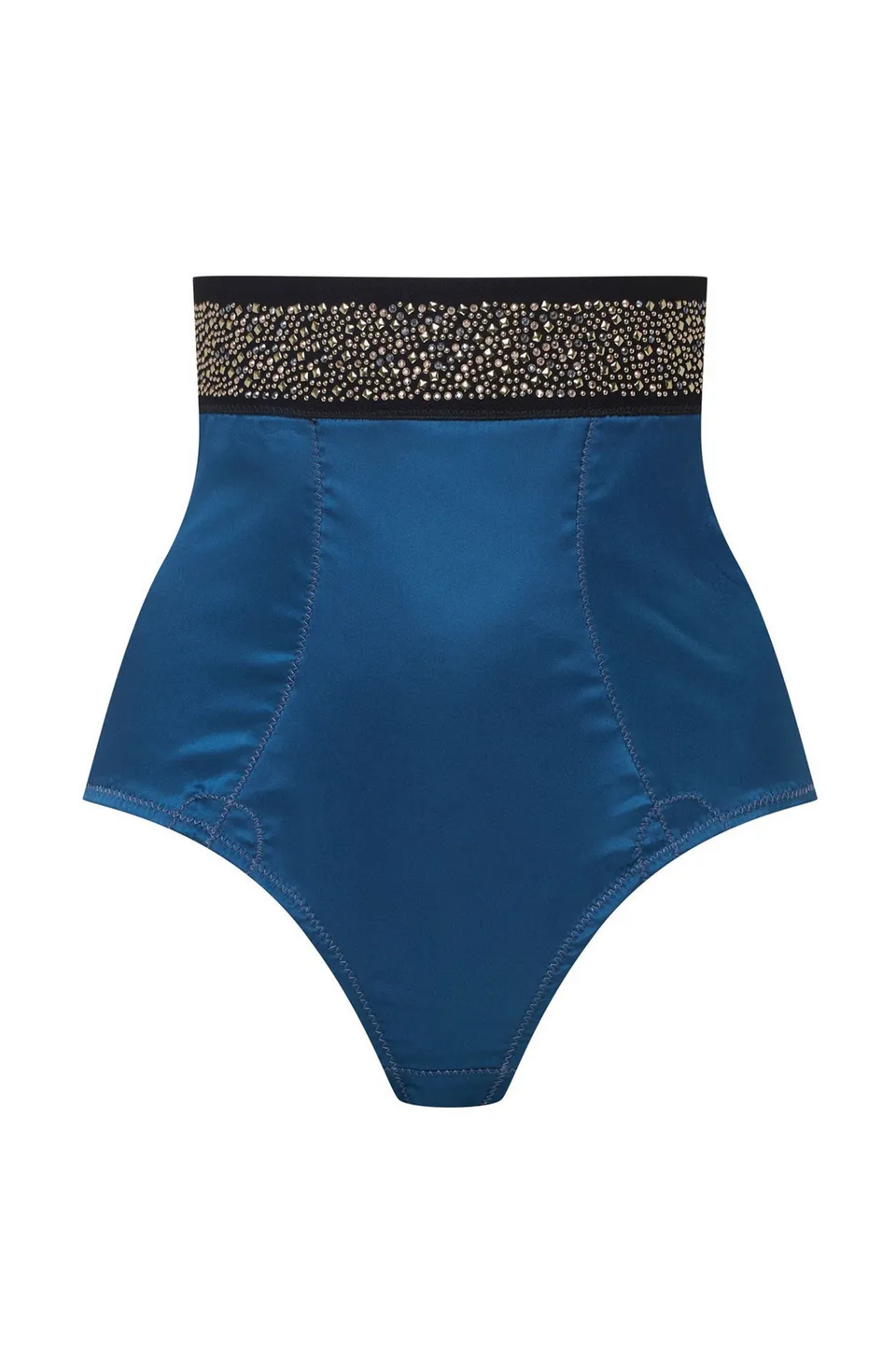 cadolle-gina-culotte-taille-haute-satin-et-strass image 1
