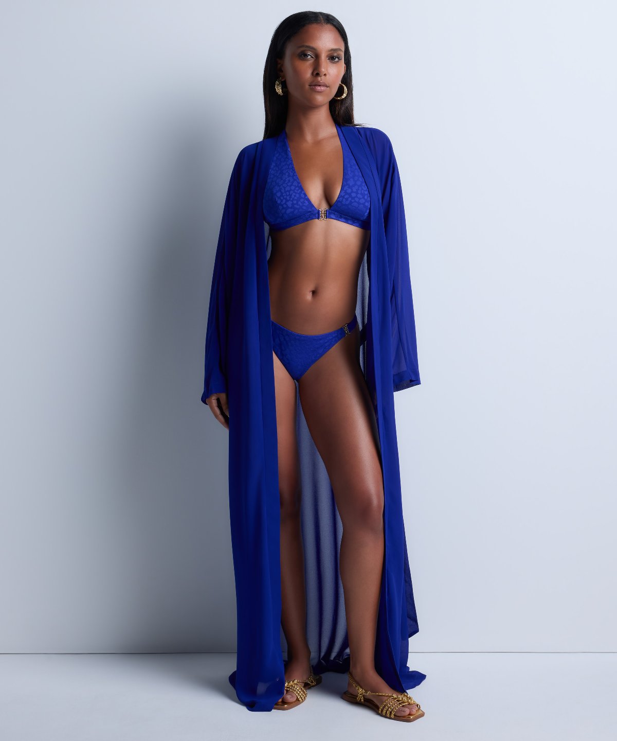aubade-beach-walk-kimono-long-bleu-ultramarine image 3