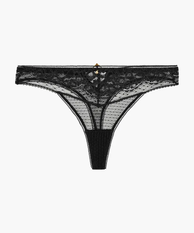 aubade-illusion-fauve-tanga-noir image 1