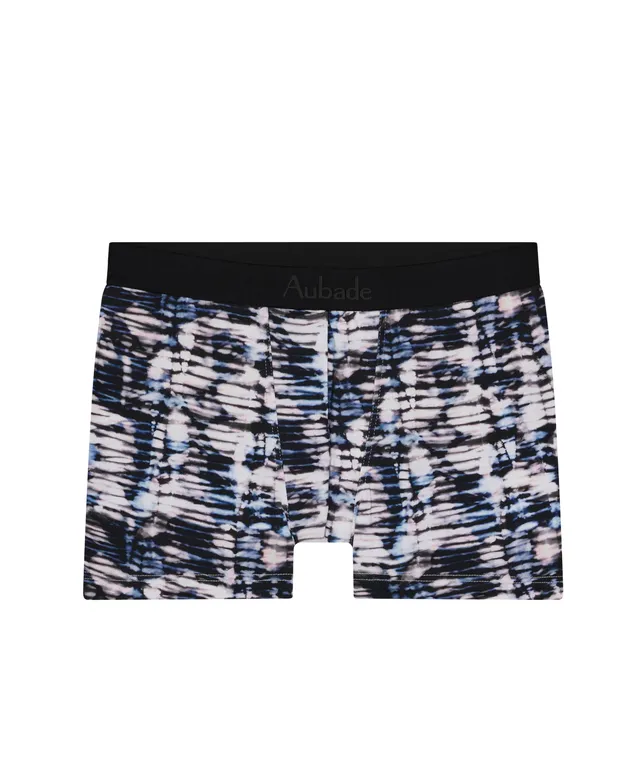 aubade-homme-boxer-aqua-vibrations-bleu-ikat-gots image 1