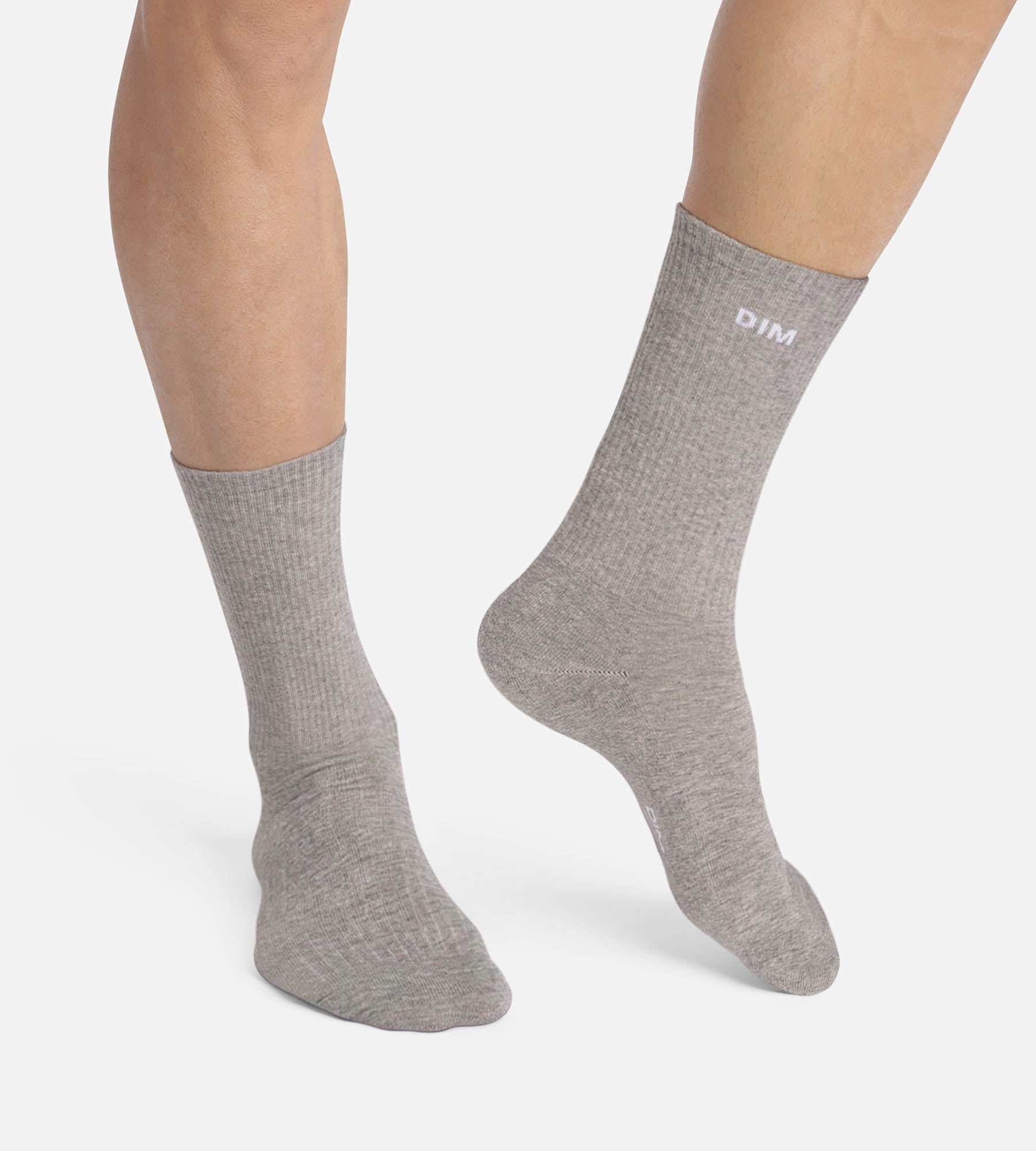dim-original-lot-de-3-chaussettes-sport-homme-coton-noir-blanc-gris image 5