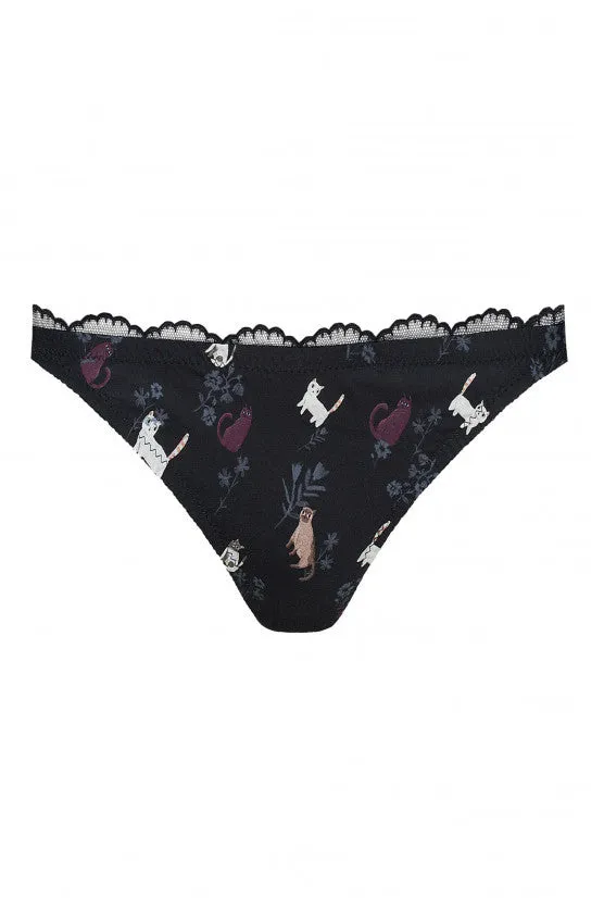 cadolle-mimi-culotte-chats-coton-noire image 1