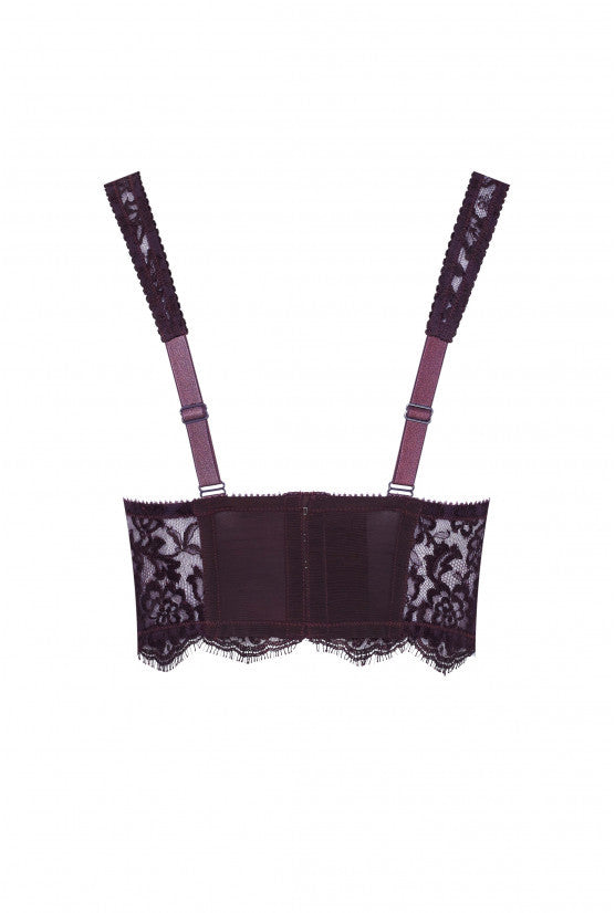 cadolle-bustier-dentelle-prune-armatures-haut-dessous image 3