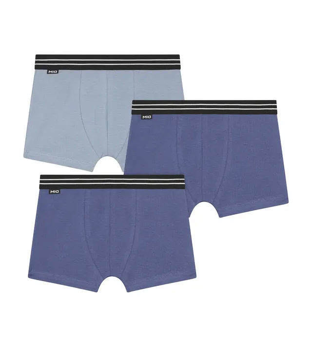 dim-ecodim-lot-de-3-boxers-gar-on-coton-stretch-bleu image 1