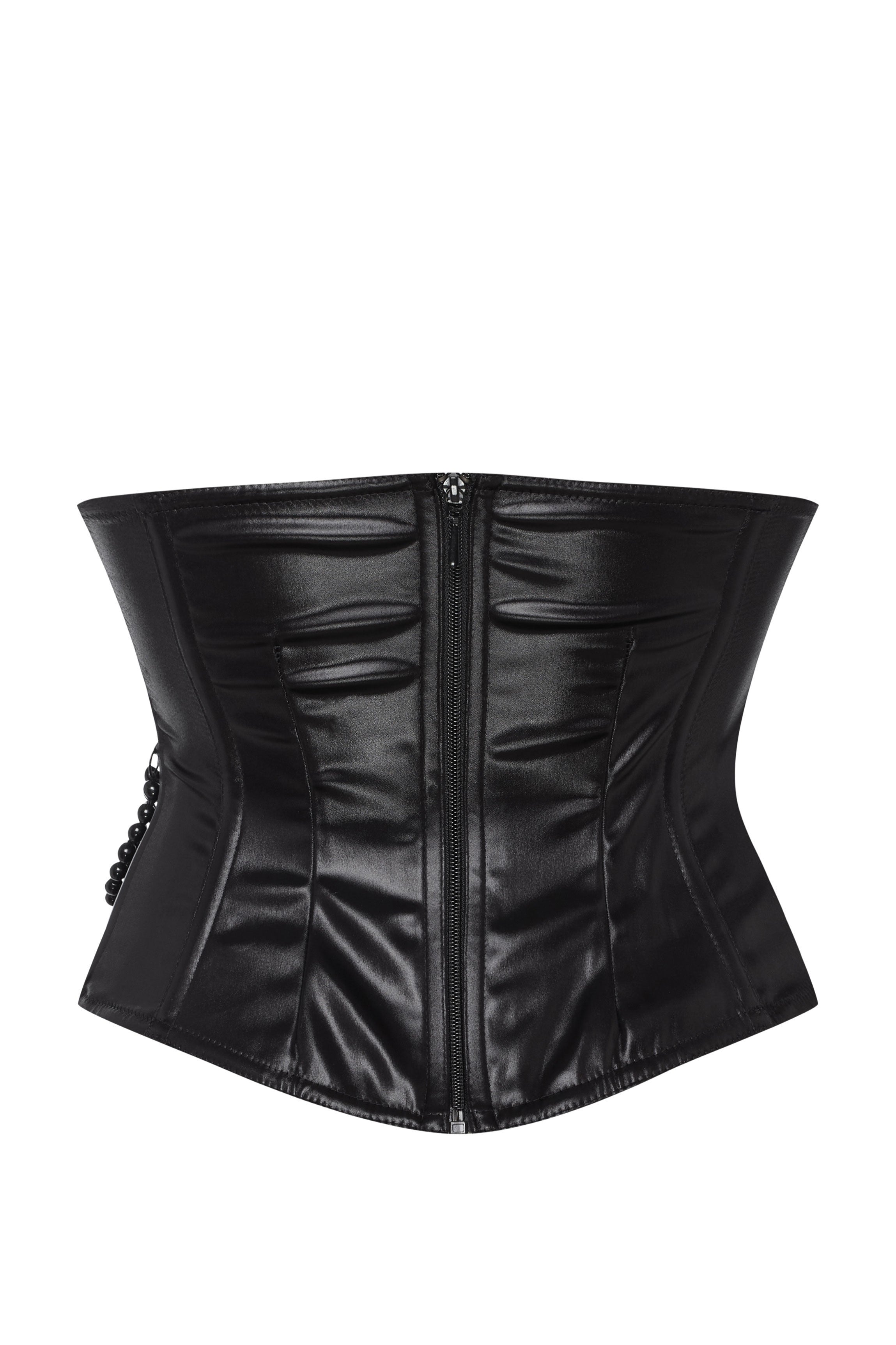 cadolle-finon-ceinture-corset-laque-noir-en-broderie image 2
