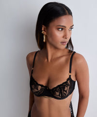 aubade-into-the-groove-soutien-gorge-demi-corseille-black image 2