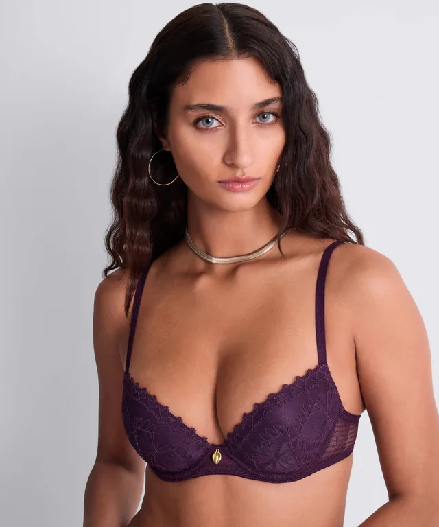 aubade-mystery-of-love-soutien-gorge-push-up-moul-prune-bonnets-int-gr-s-et-bijo image 1