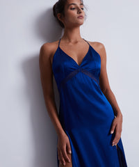 aubade-silk-desire-robe-longue-electric-blue image 6