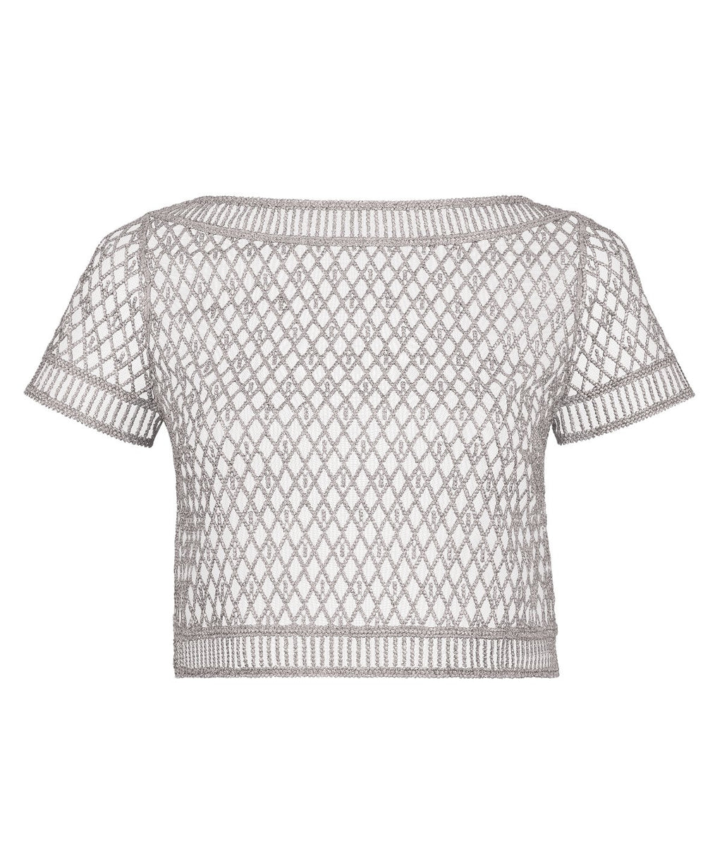 aubade-stardust-dream-top-manches-courtes-cosmos-silver image 1