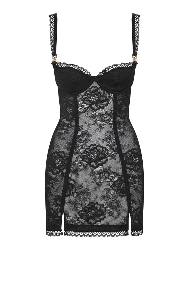 cadolle-cleves-robe-corset-dentelle-noire image 1