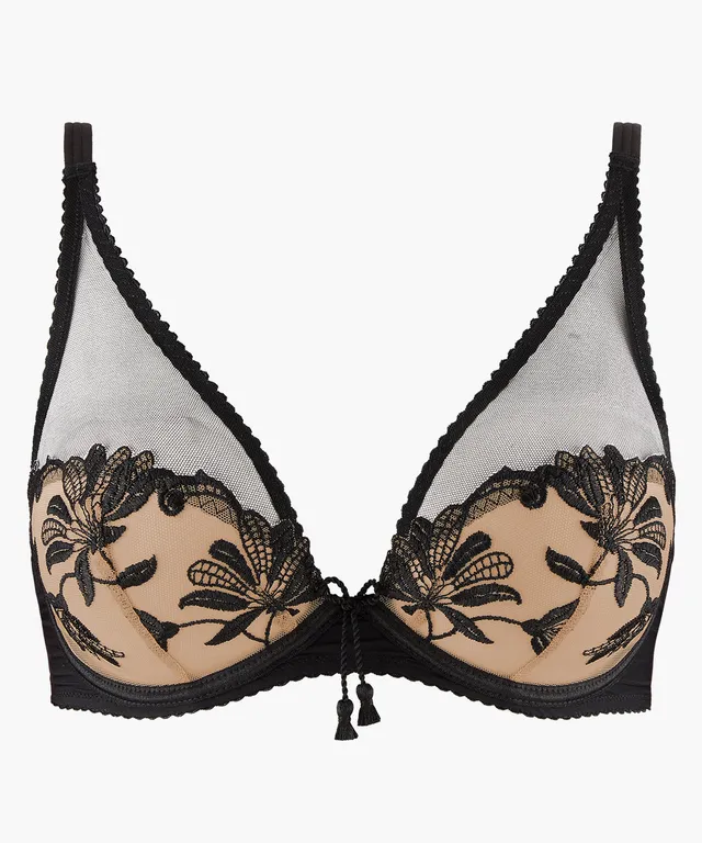 aubade-lovessence-soutien-gorge-triangle-armatures-black-dentelle-recycl-e image 1