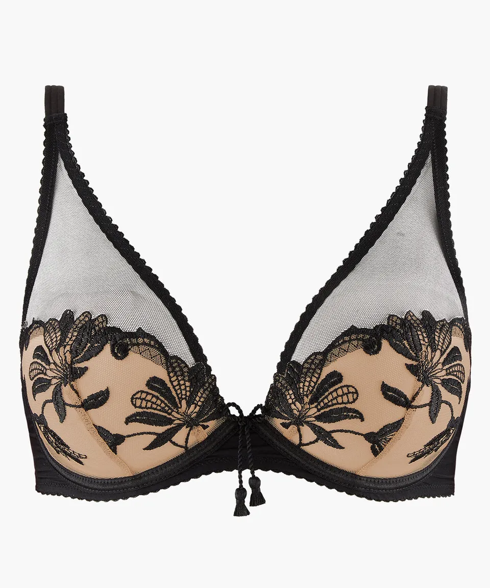 aubade-lovessence-soutien-gorge-triangle-armatures-black-dentelle-recycl-e image 1