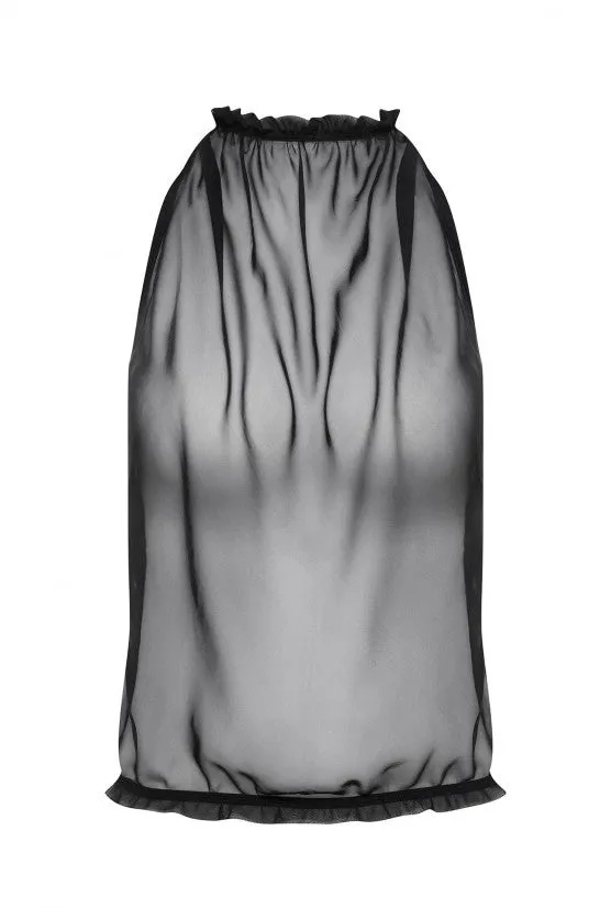 cadolle-top-mousseline-noire-dos-nu-2 image 1