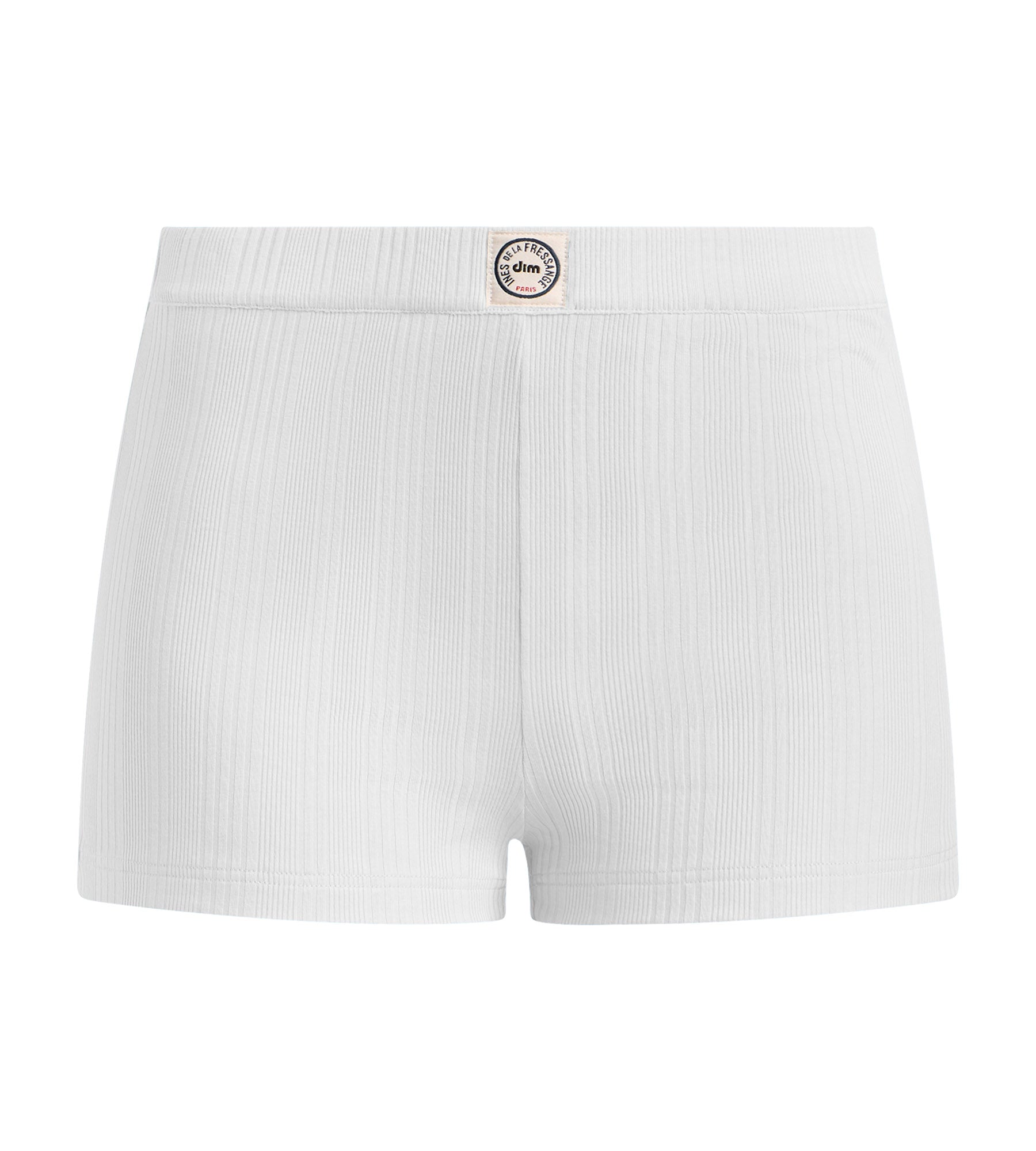 dim-x-ines-de-la-fressange-short-femme-ample-jersey-c-tel-fin-blanc image 5
