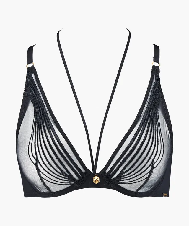 aubade-sumptuous-waves-soutien-gorge-triangle-armatures-smoky-attraction image 1