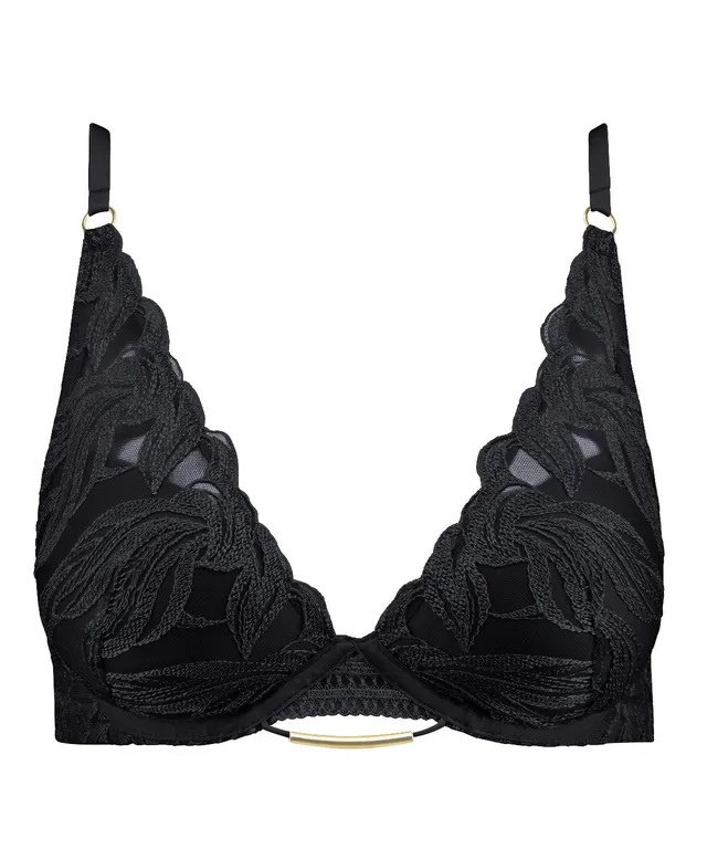 aubade-into-the-groove-soutien-gorge-plunge-foulard-noir image 1