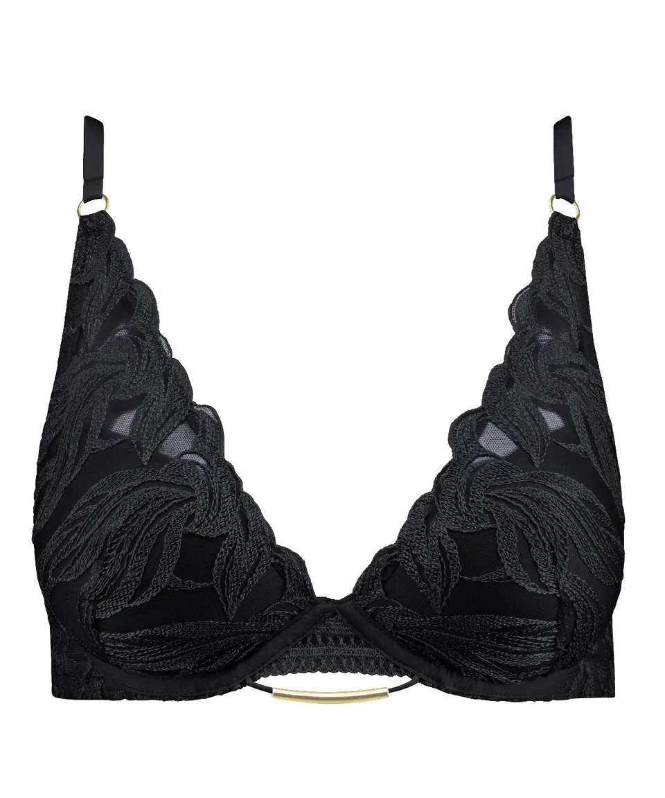 aubade-into-the-groove-soutien-gorge-plunge-foulard-noir image 1