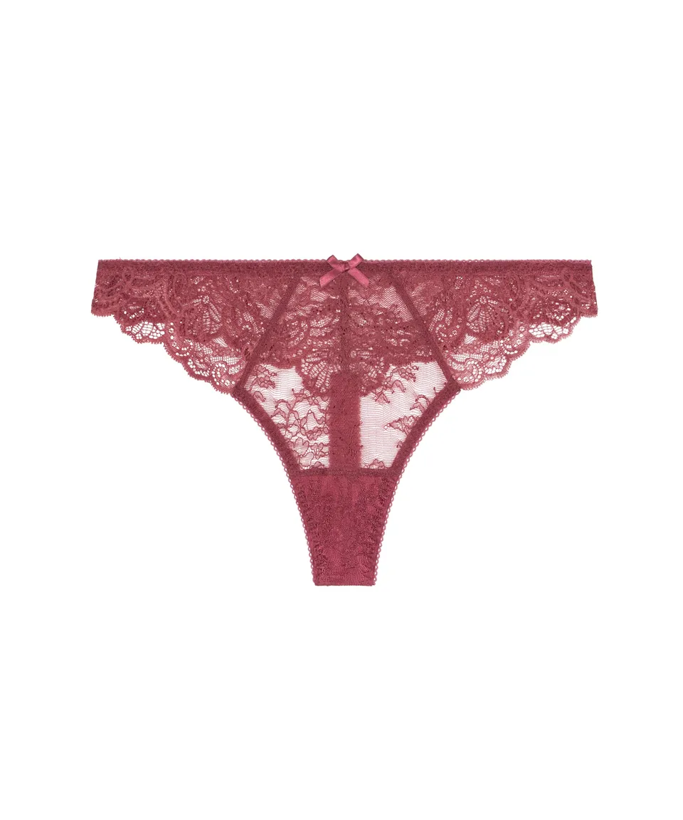 aubade-danse-des-sens-tanga-mulberry-tanga-large-sur-les-c-t-s-en-dentelle-flora image 1