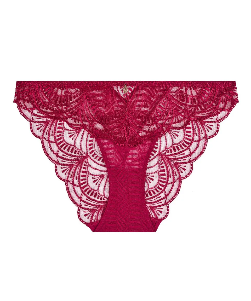 aubade-vibes-slip-italien-red-love-bordeaux-uni image 1