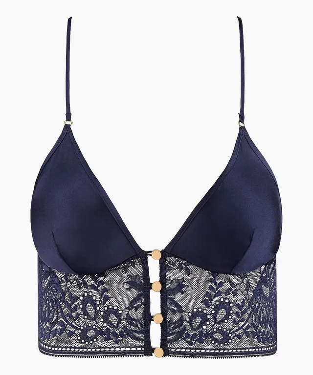 aubade-midnight-whisper-soutien-gorge-triangle-sans-armatures-evening-blue image 1