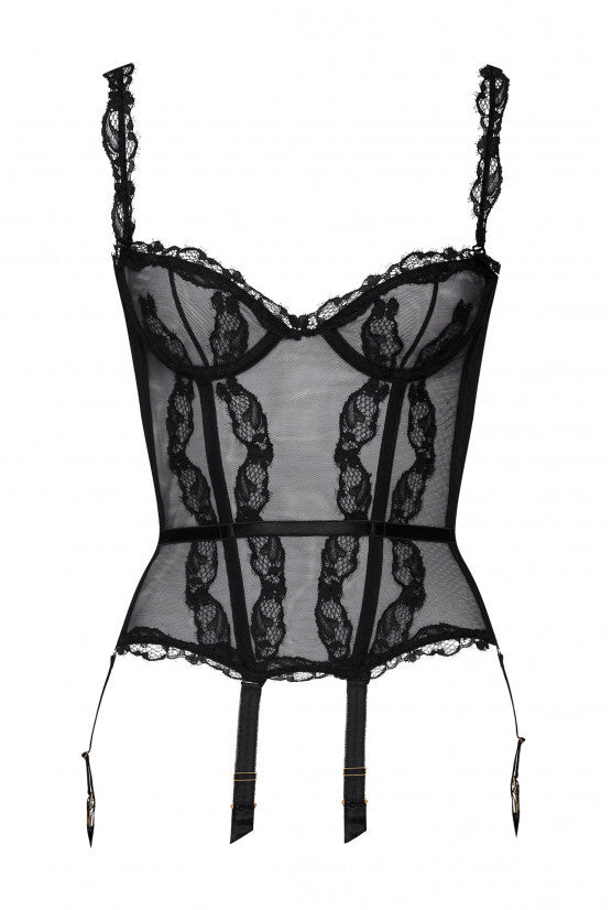 cadolle-corset-noir-romantique-talia image 1