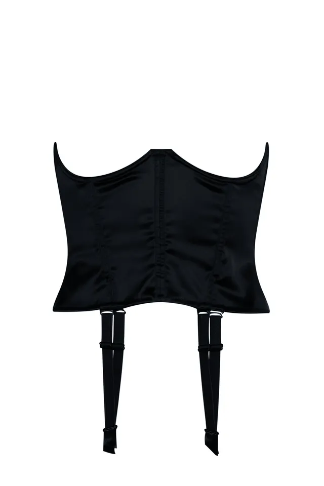 cadolle-rumba-porte-jarretelles-satin-noir image 1