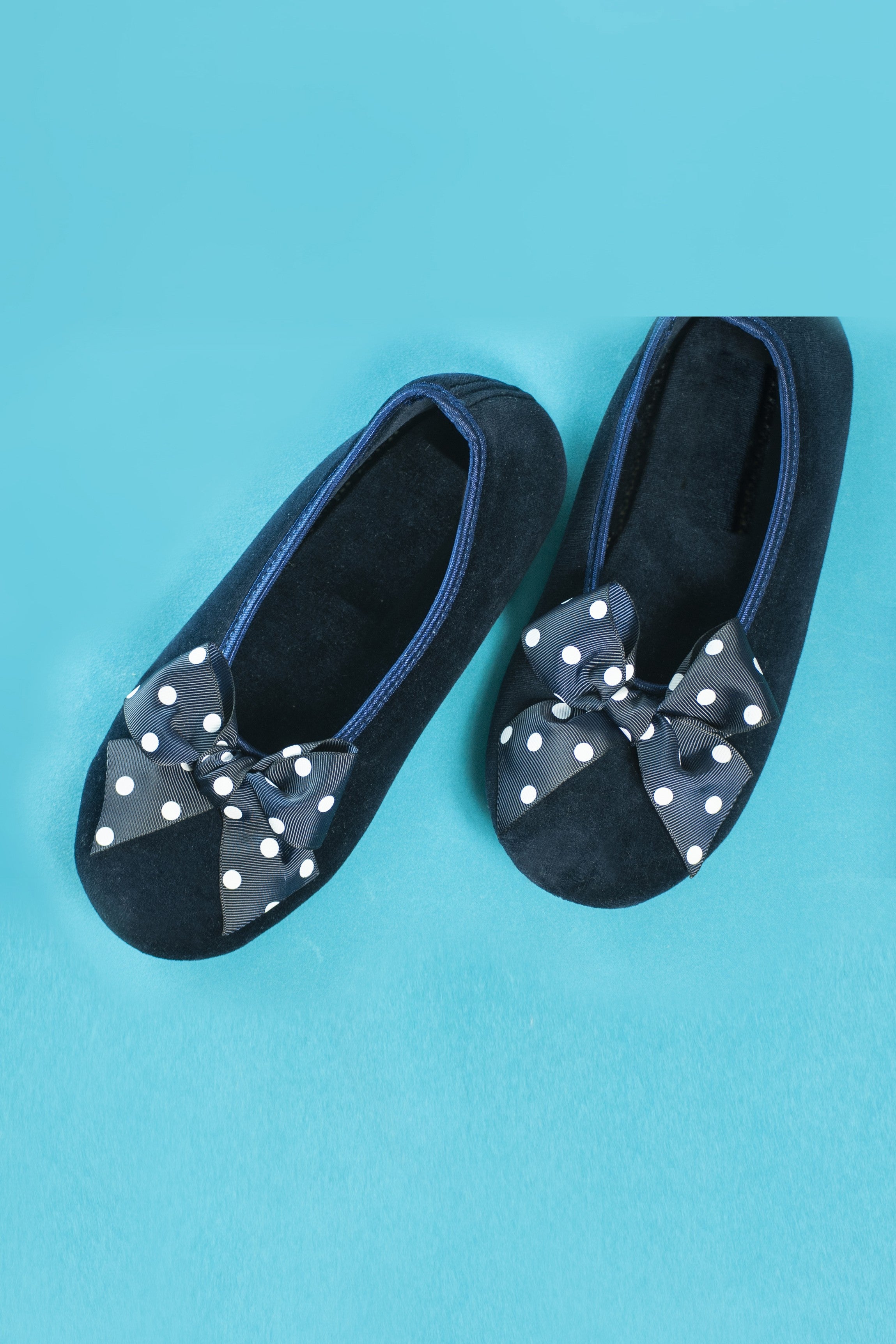 cadolle-chaussons-n-uds-bleus-mules-d-int-rieur-bleu-nuit image 2