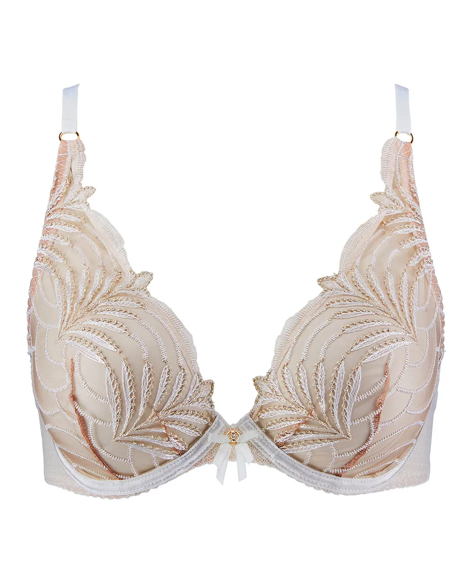 aubade-hypnolove-soutien-gorge-triangle-armatures-gold-feather image 1