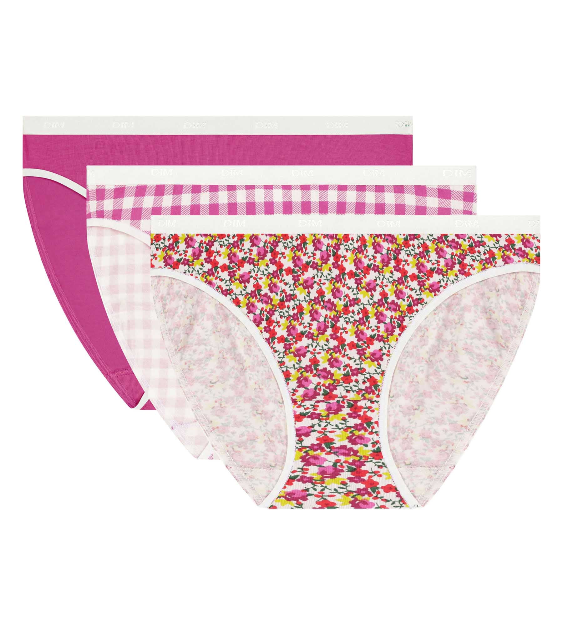dim-les-pockets-lot-de-3-slips-coton-stretch-motif-vichy image 5