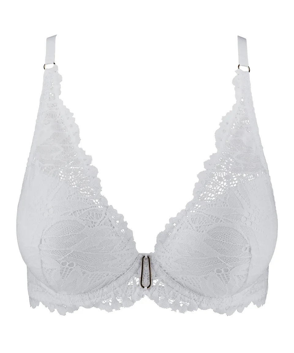aubade-flowermania-soutien-gorge-plunge-foulard-blanc image 1