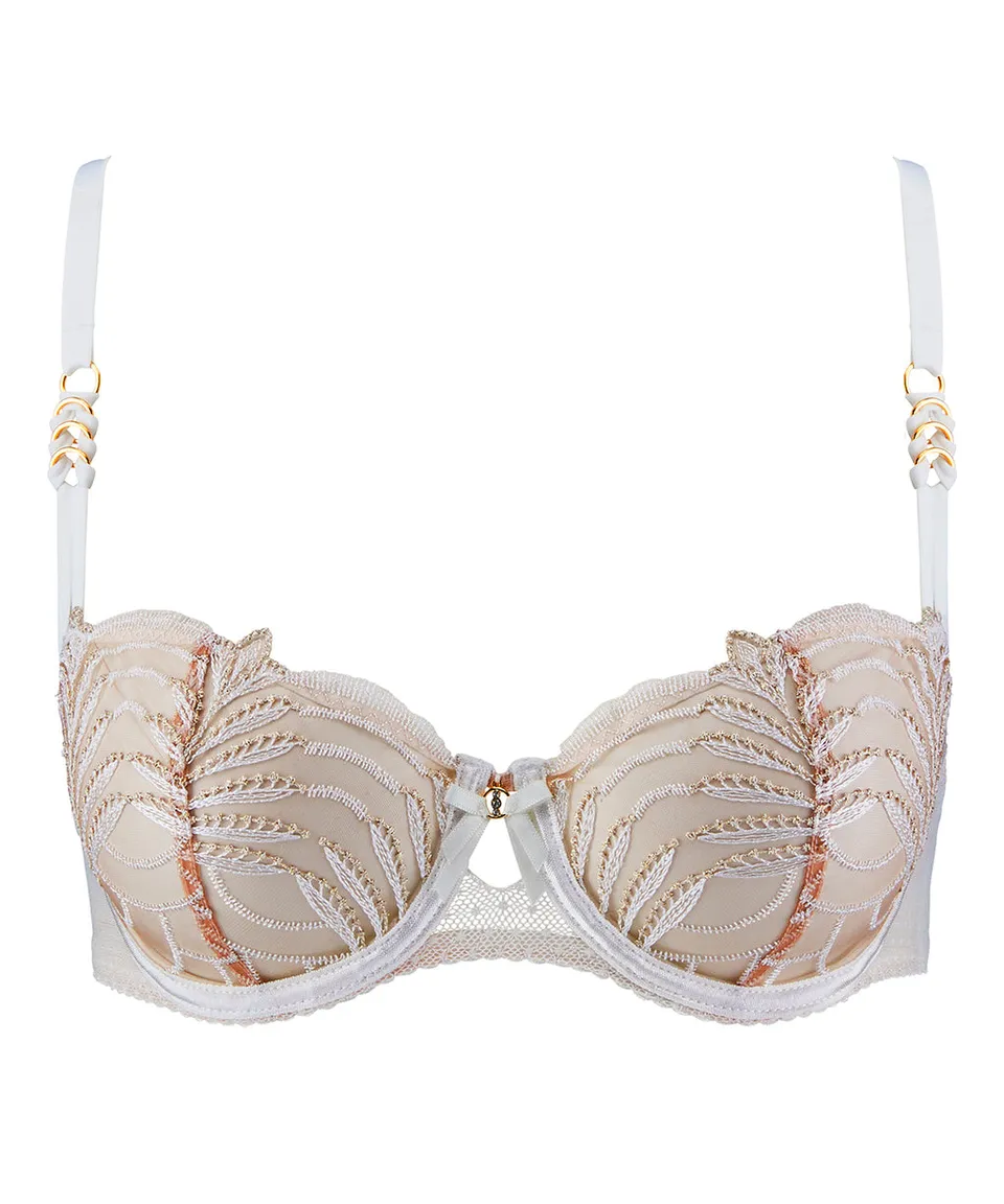aubade-hypnolove-soutien-gorge-demi-bonnet-gold-feather image 1