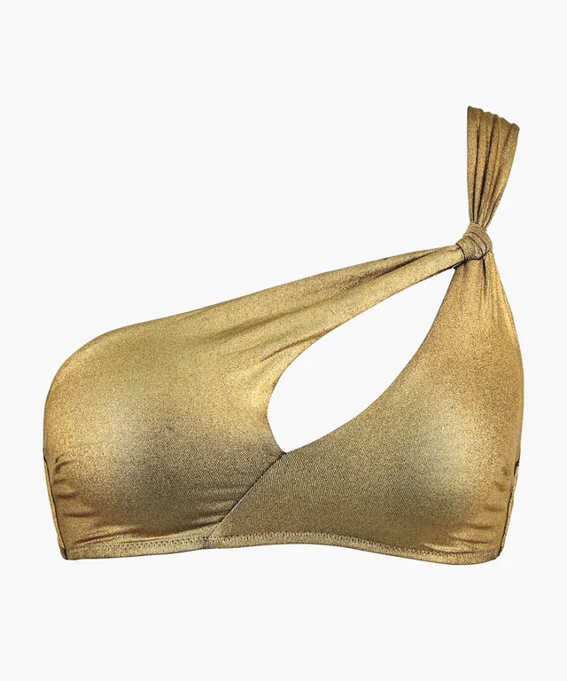 aubade-sunlight-glow-brassi-re-antique-gold-haut-de-maillot-asym-trique-bretelle image 1