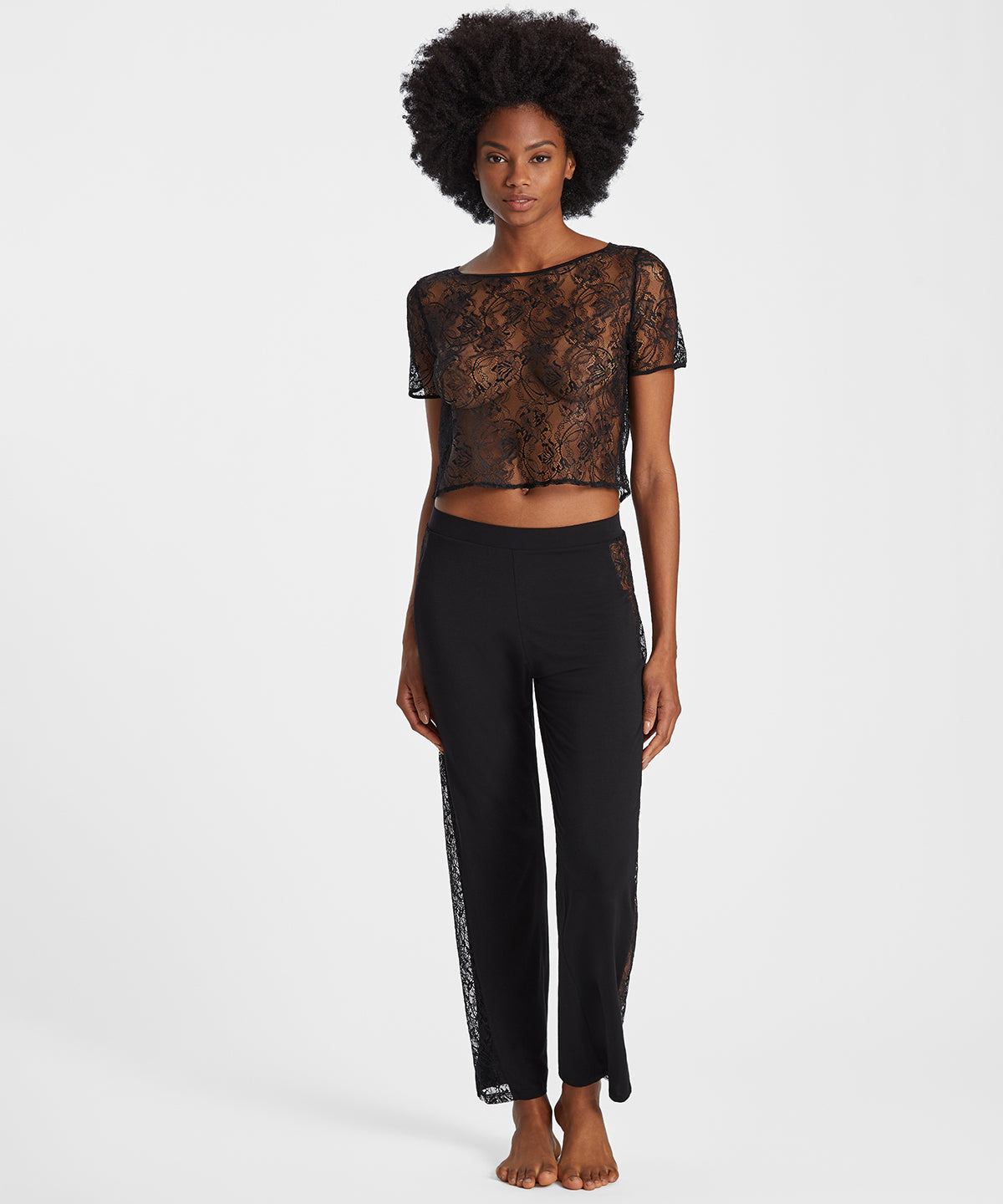 aubade-lazy-days-top-manches-courtes-noir-3 image 2