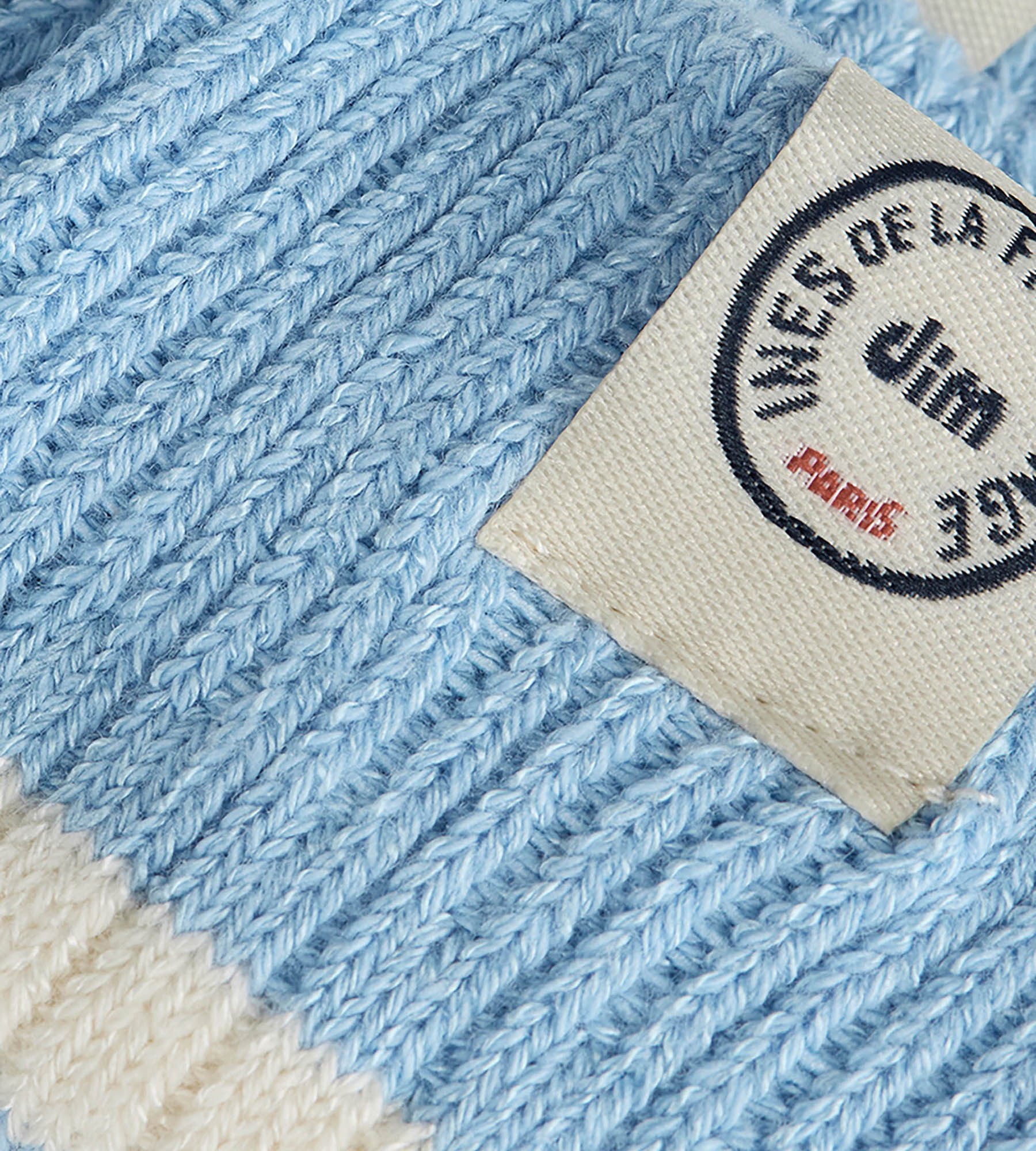 dim-x-ines-de-la-fressange-chaussettes-c-tel-es-coton-bleu-lagon image 3
