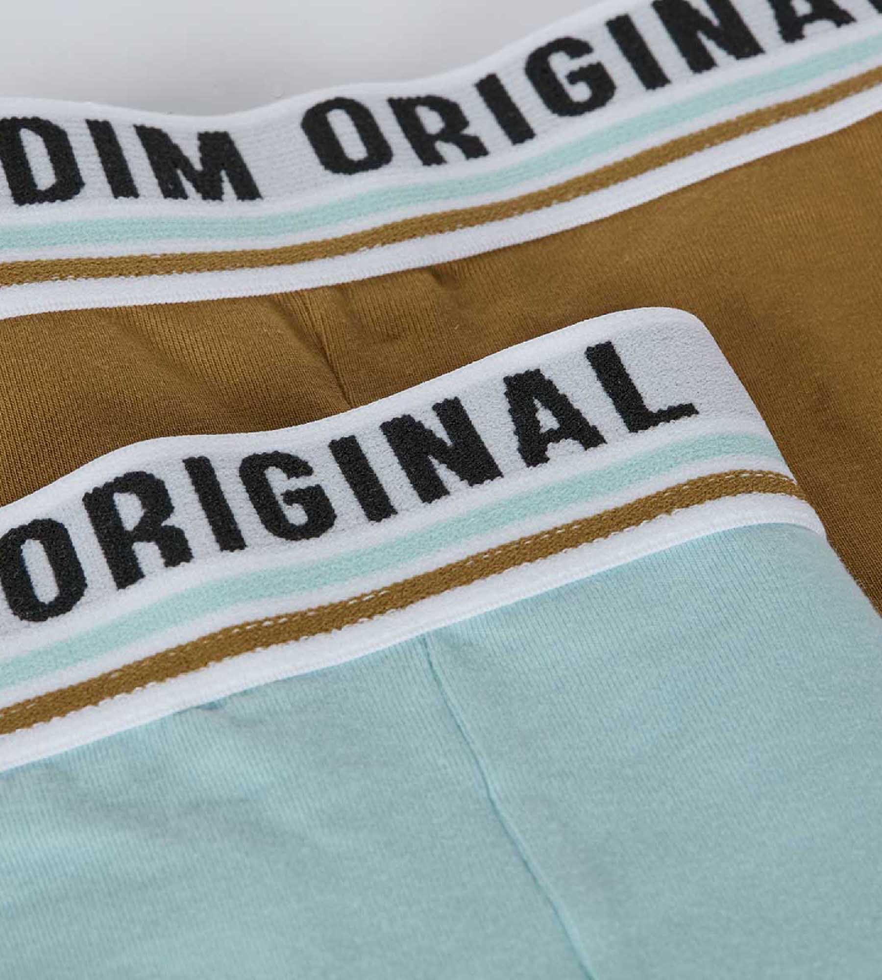 dim-originals-lot-de-2-boxers-gar-on-coton-stretch-bleu-marron-ceinture-r-tro image 3