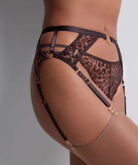 aubade-crazy-in-love-porte-jarretelles-satin-brown image 5
