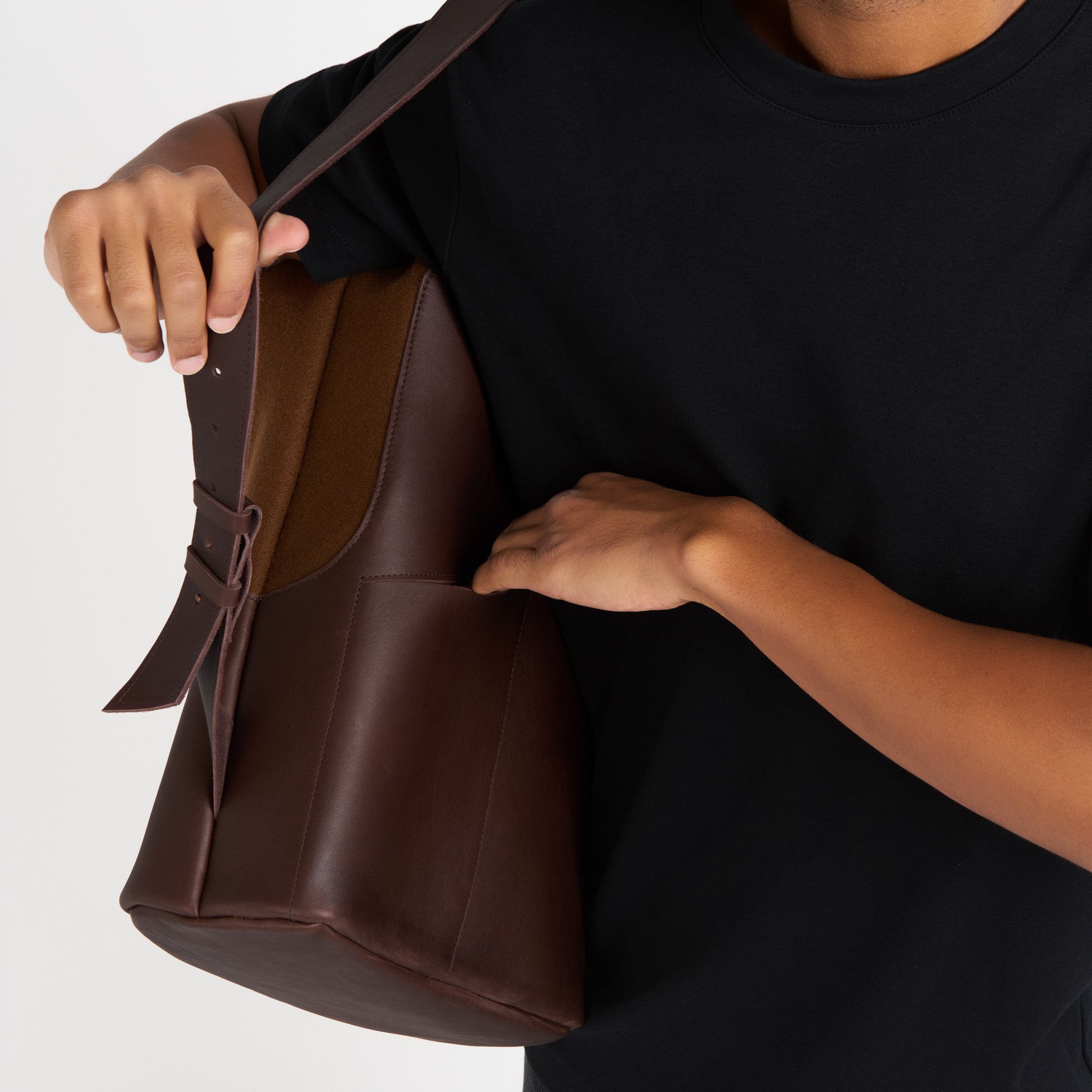 atelier-tuffery-sac-dos-cuir-laine-fran-aise-chocolat image 6