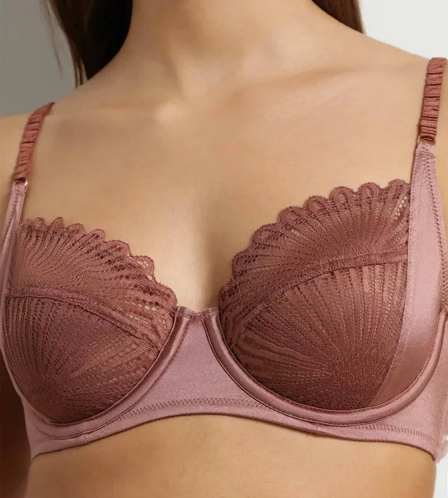 dim-chocolove-soutien-gorge-full-cup-armatures-dentelle-marron image 1