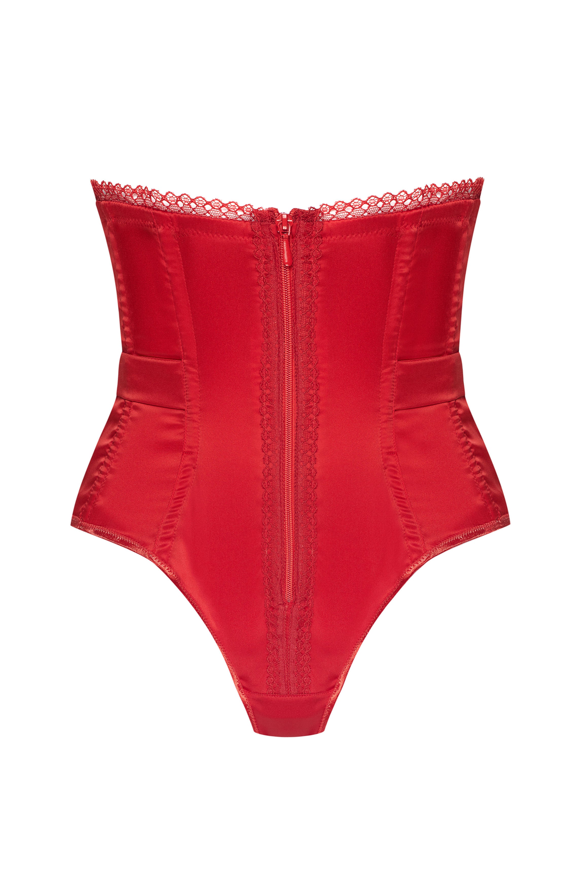 cadolle-gilian-culotte-taille-haute-satin-rouge image 2
