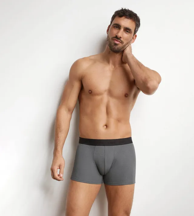 dim-l-gant-boxer-homme-en-coton-modal-c-tel-gris-acier image 1