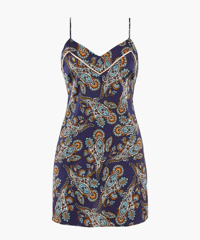 aubade-silk-by-night-nuisette-bleu-cachemire-en-soie-stretch image 1