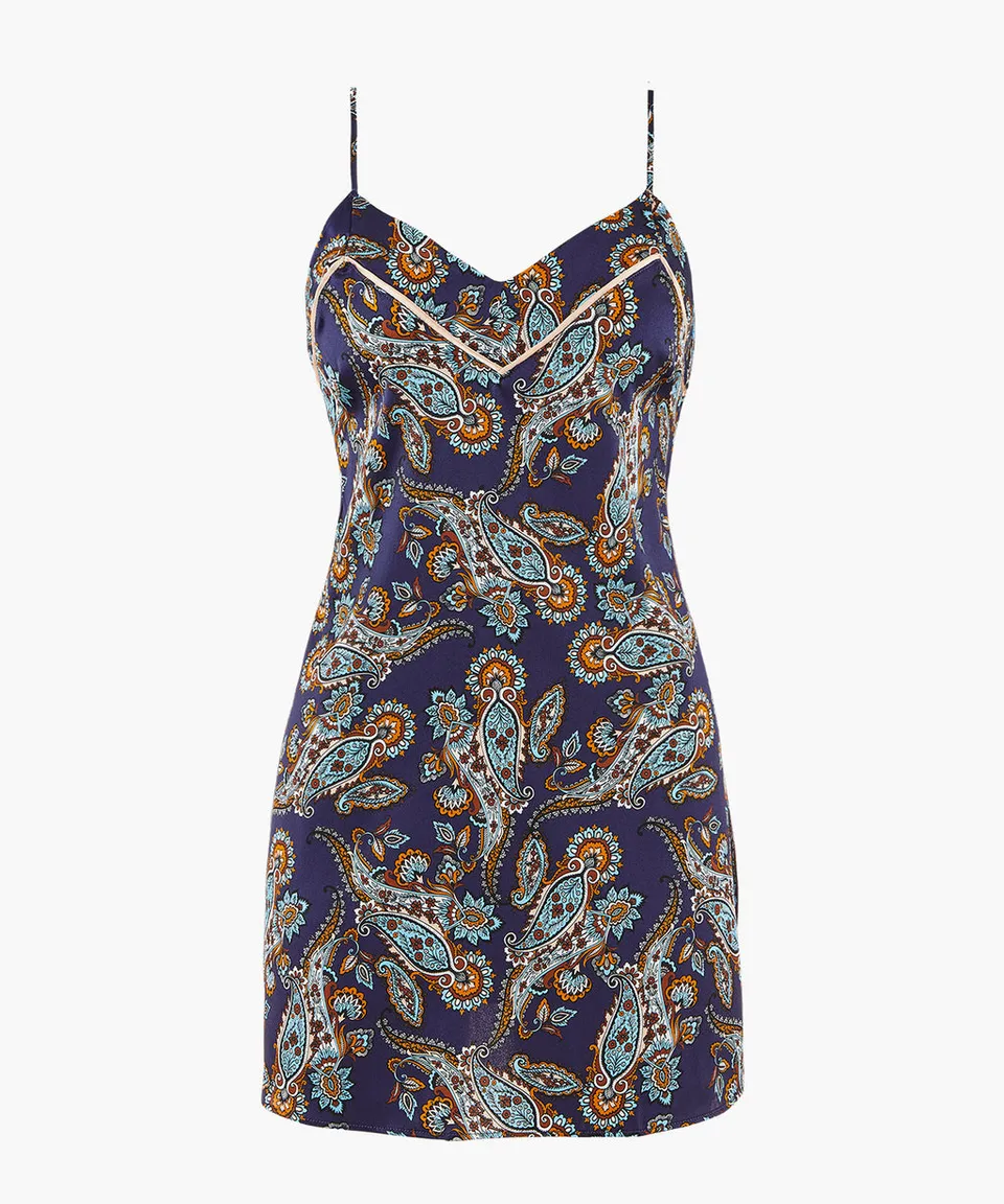 aubade-silk-by-night-nuisette-blue-cachemire-soie image 1