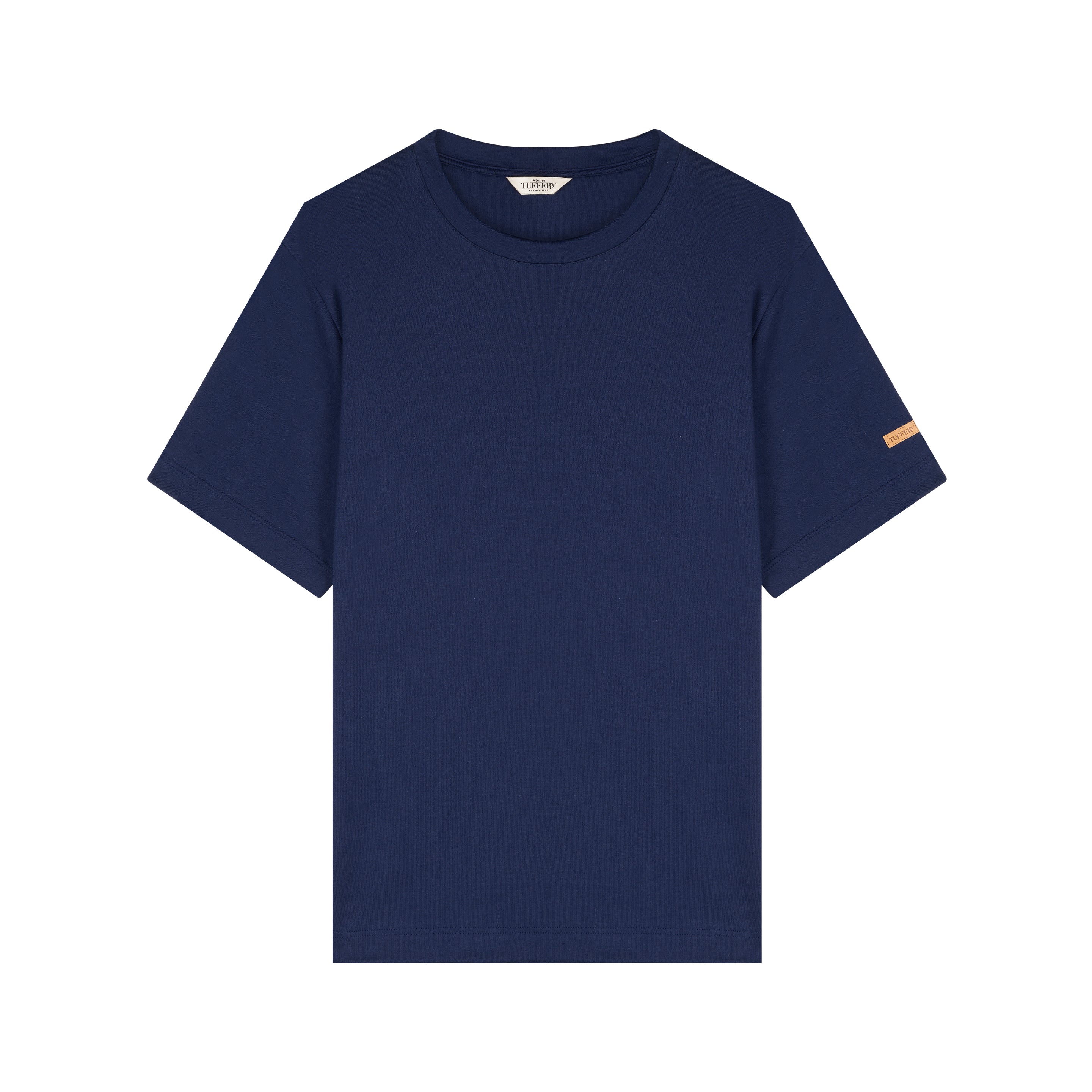 atelier-tuffery-t-shirt-homme-coton-bio-bleu-marine-coupe-droite image 1