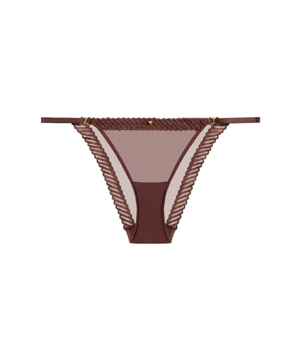 aubade-sheer-emotion-shorty-hipster-sepia image 1